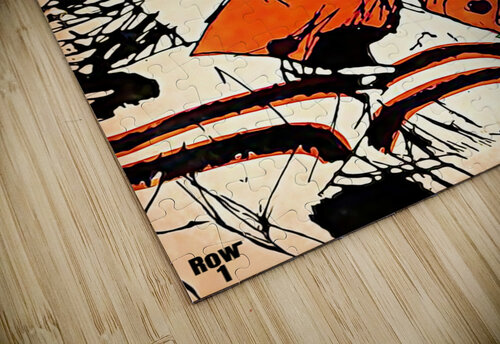 Retro Cincinnati Bengals Line of Scrimmage Art Row One Brand puzzle