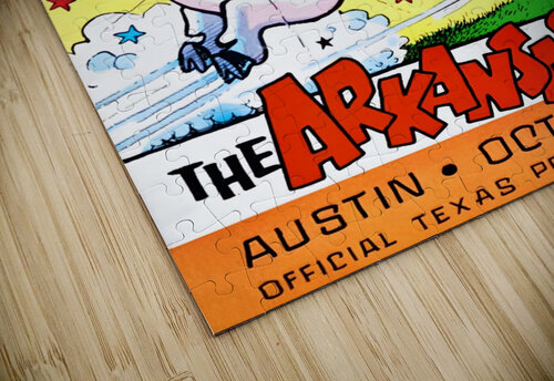 1958 Arkansas Razorbacks vs. Texas Longhorns Cover Art Row One Brand puzzle