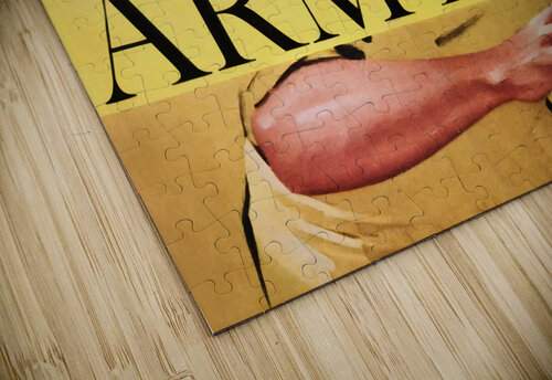 1959 Army Football Art by Artist Lon Keller Row One Brand puzzle