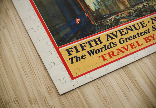 vintage fifth avenue new york poster Row One Brand puzzle