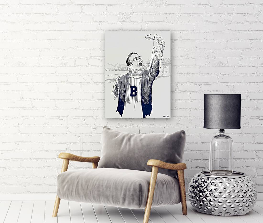 vintage butler bulldog fan art early 1900s Reproduction