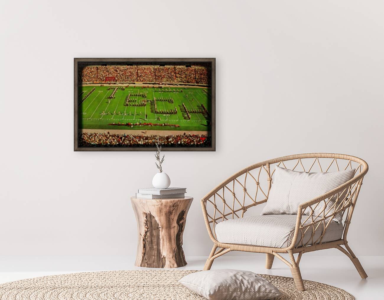 vintage texas tech football marching band art Reproduction