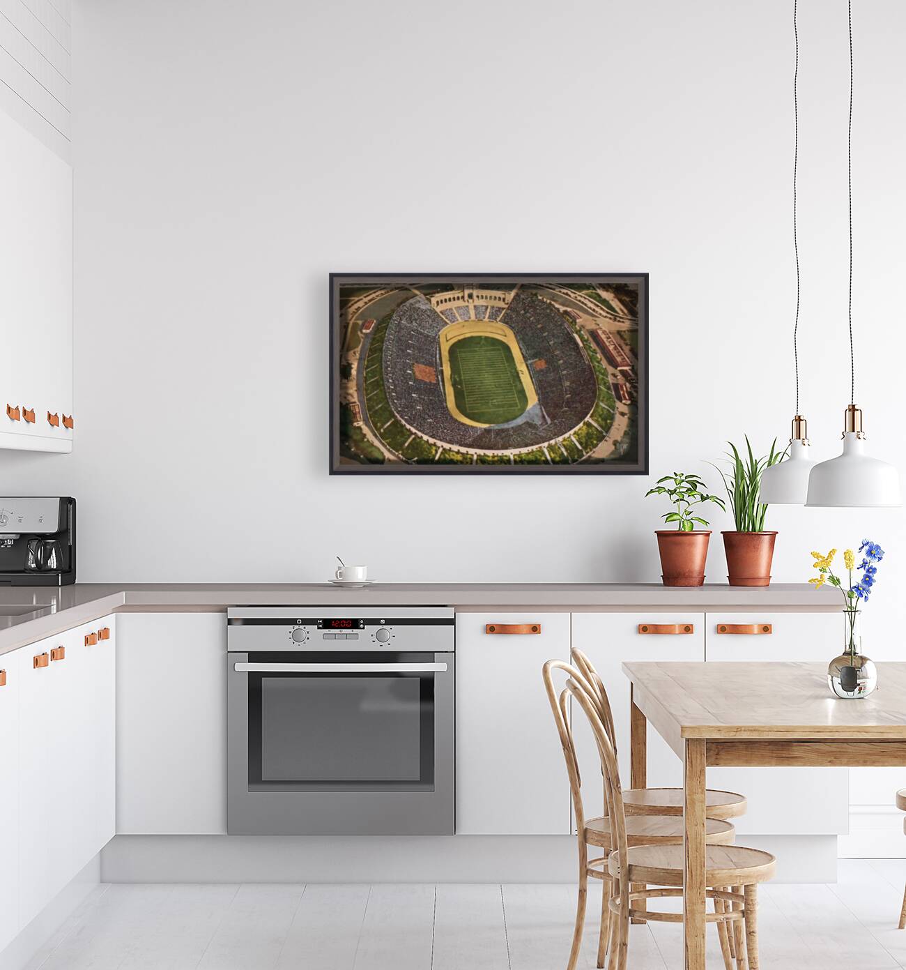 vintage los angeles coliseum viewfinder slide art Reproduction