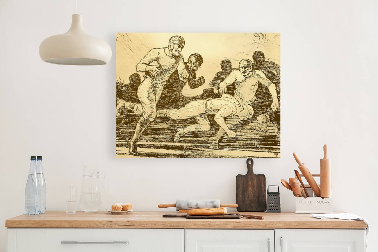 1920s football art vintage gridiron Reproduction