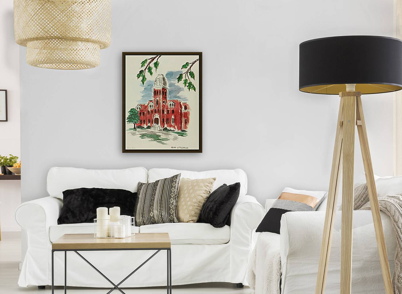 Kemp Littlepage 1960s West Virginia University Campus Art Reproduction