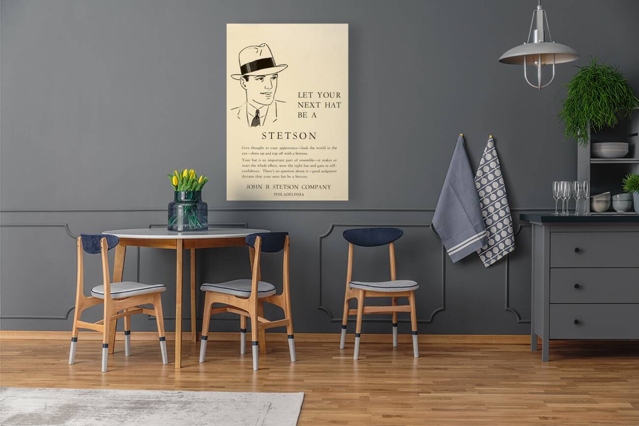 1930s stetson hat advertisement Reproduction