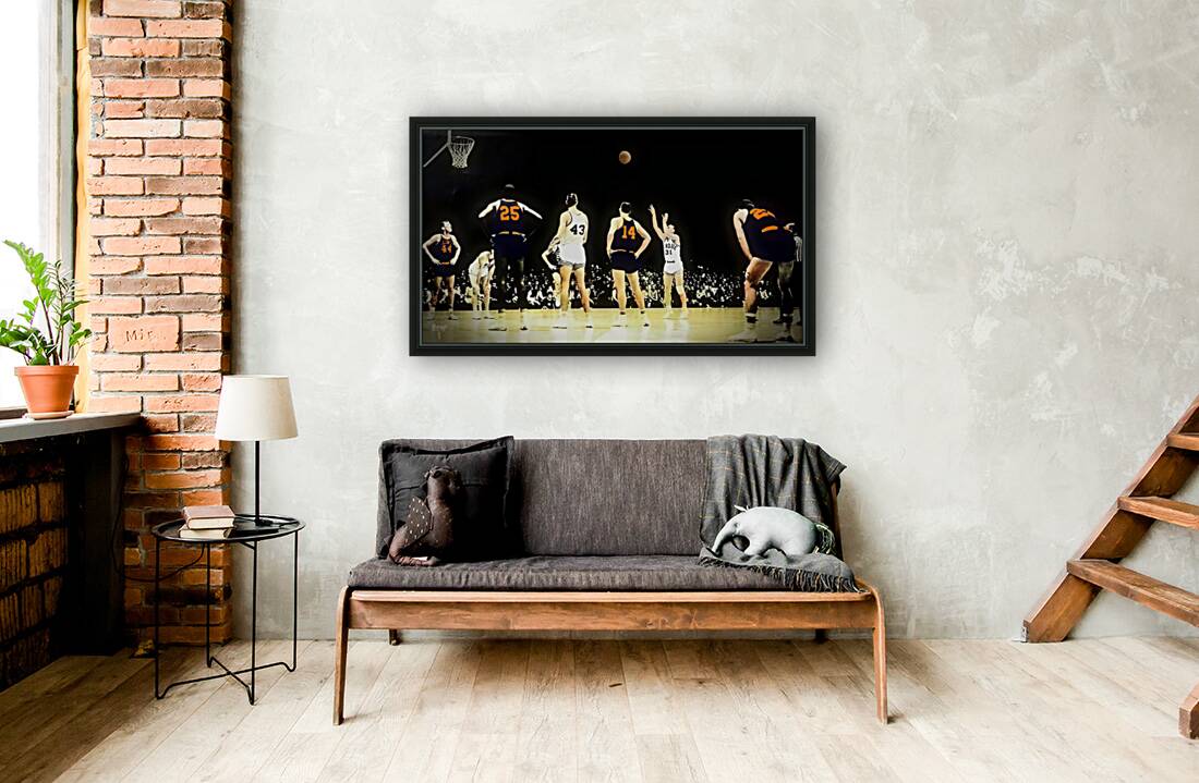 1960s purdue illinois basketball art row1 Reproduction