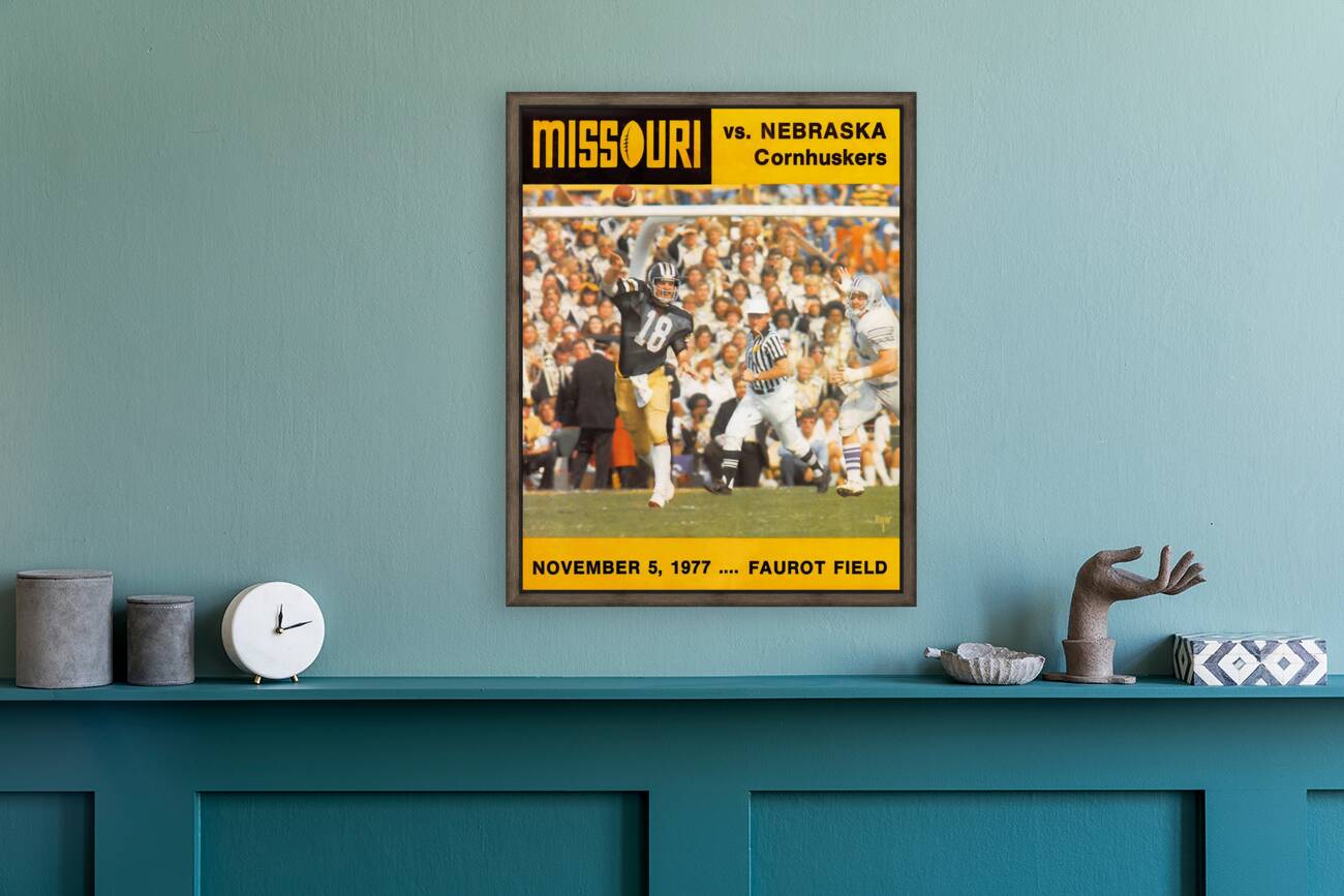 1977 nebraska missouri football program art  Reproduction