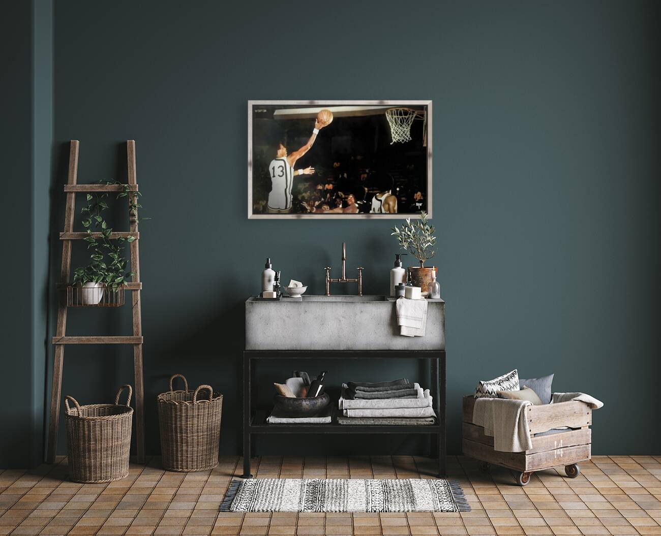 1976 southern miss basketball art Reproduction