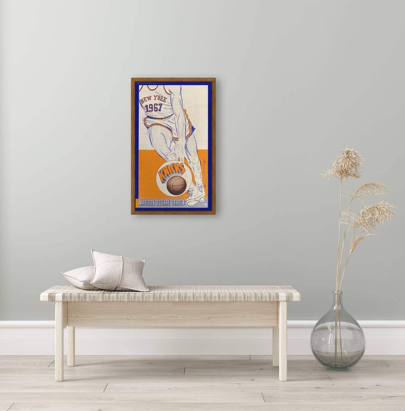 1967 New York Knicks Remix Art Reproduction