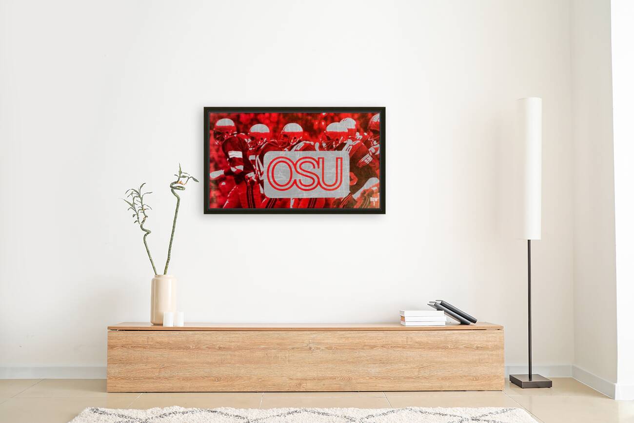 Retro OSU Buckeyes Football Art Reproduction