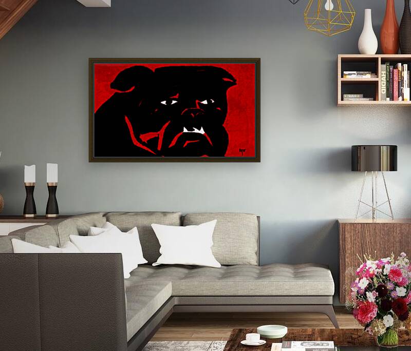 Vintage Georgia Bulldog Remix Art Reproduction