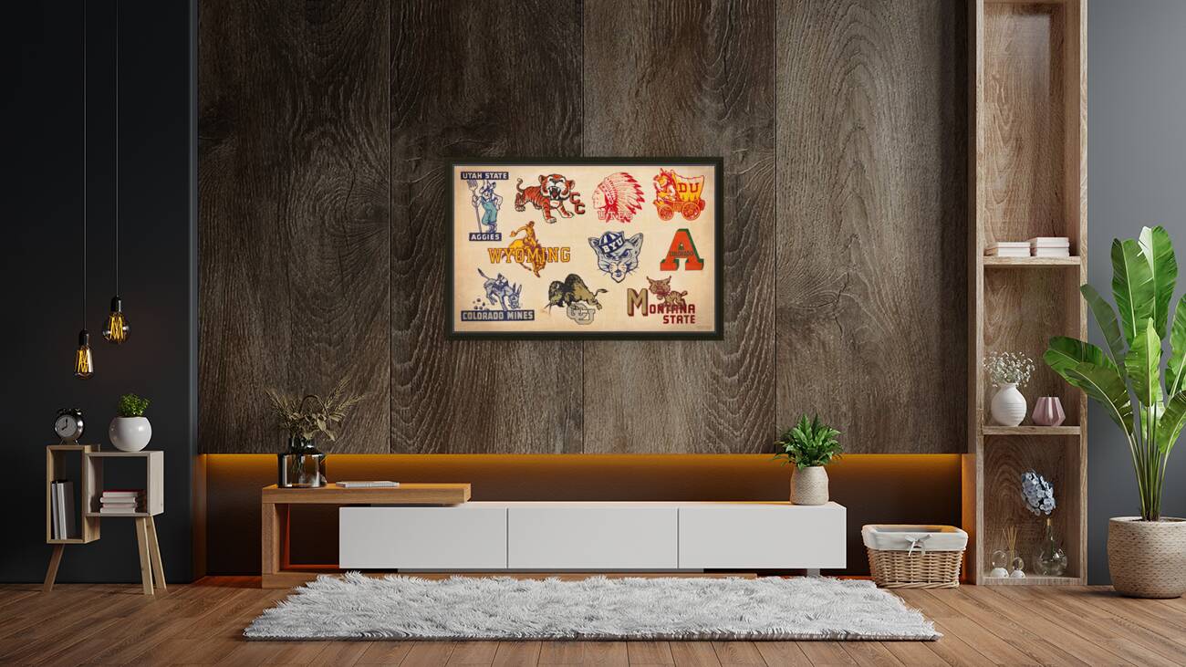 1940s Rocky Mountain Region Colleges Art Reproduction