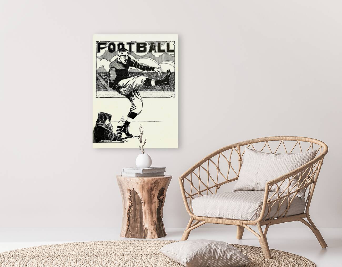 early 1900s football kicker Reproduction