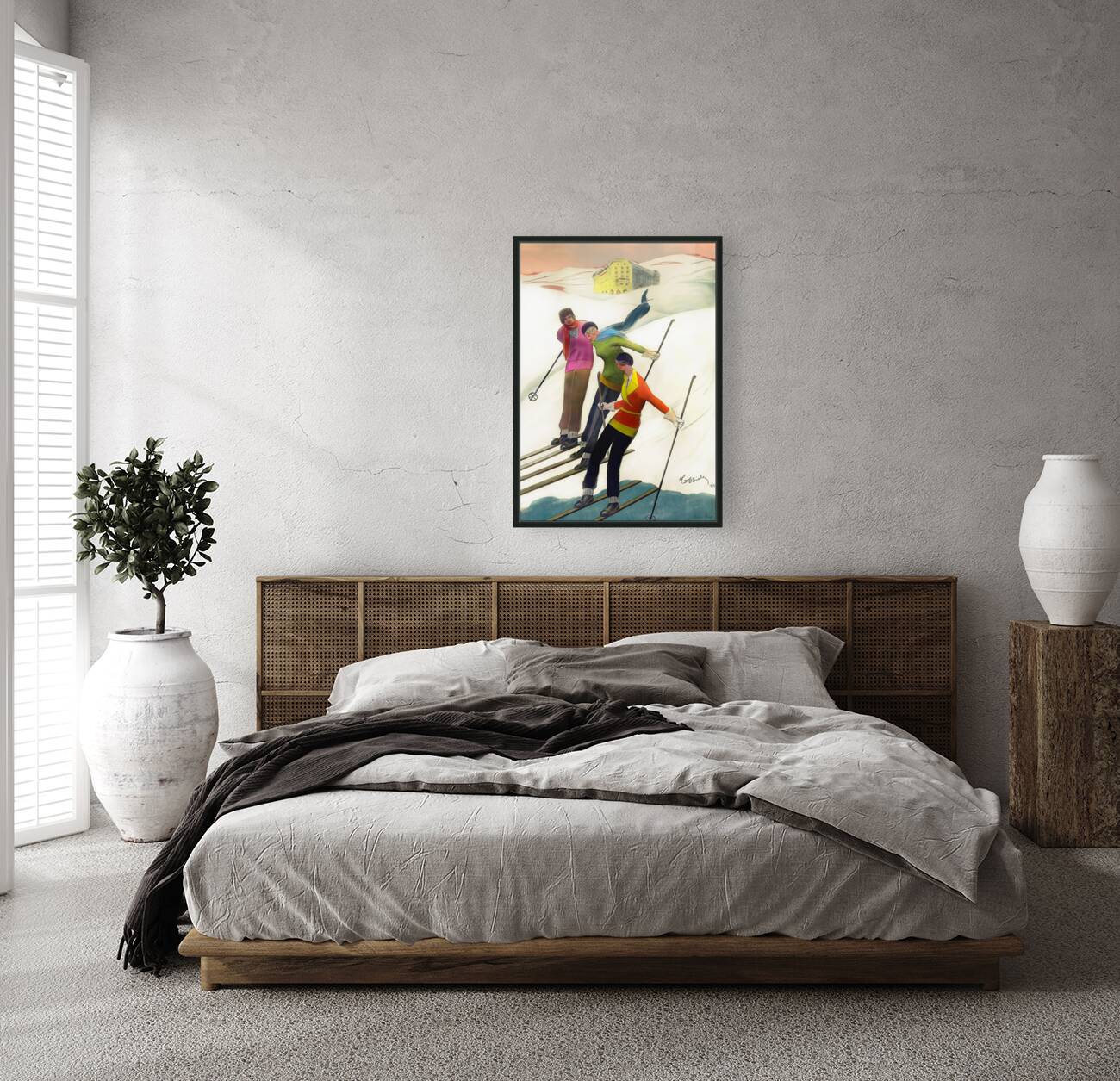 Three Skiers Reproduction