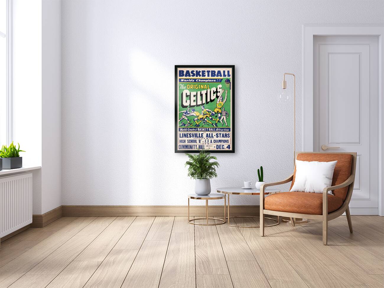 1930s original celtics basketball art Reproduction