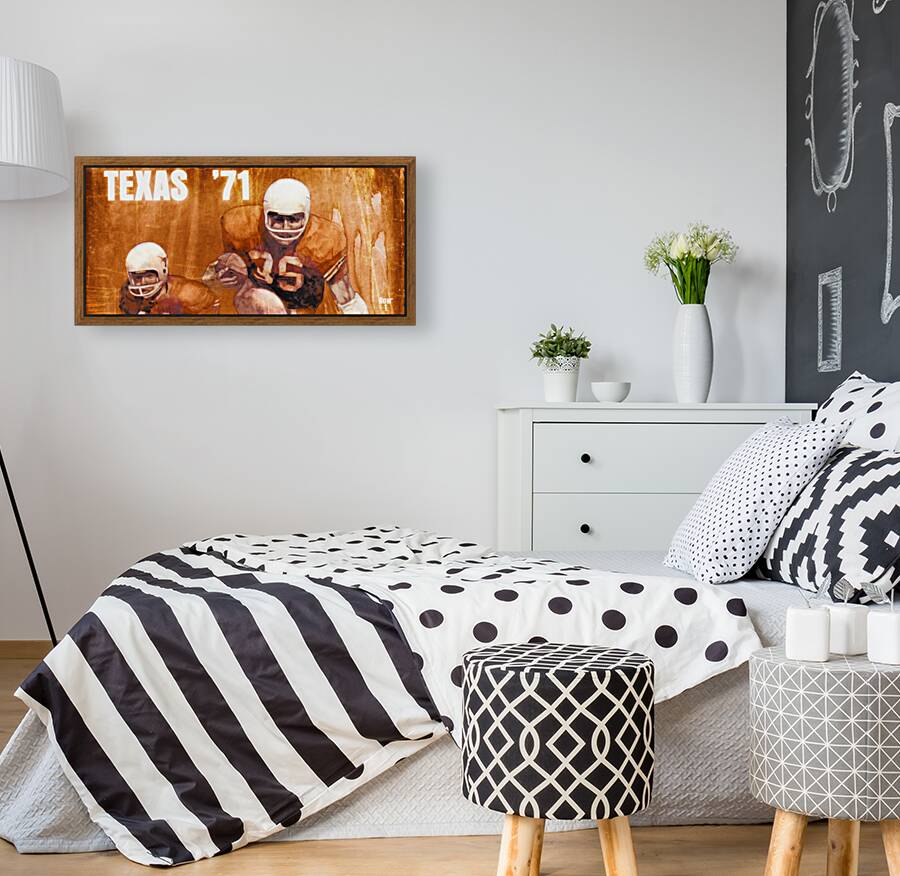 1971 texas longhorns football art remix Reproduction
