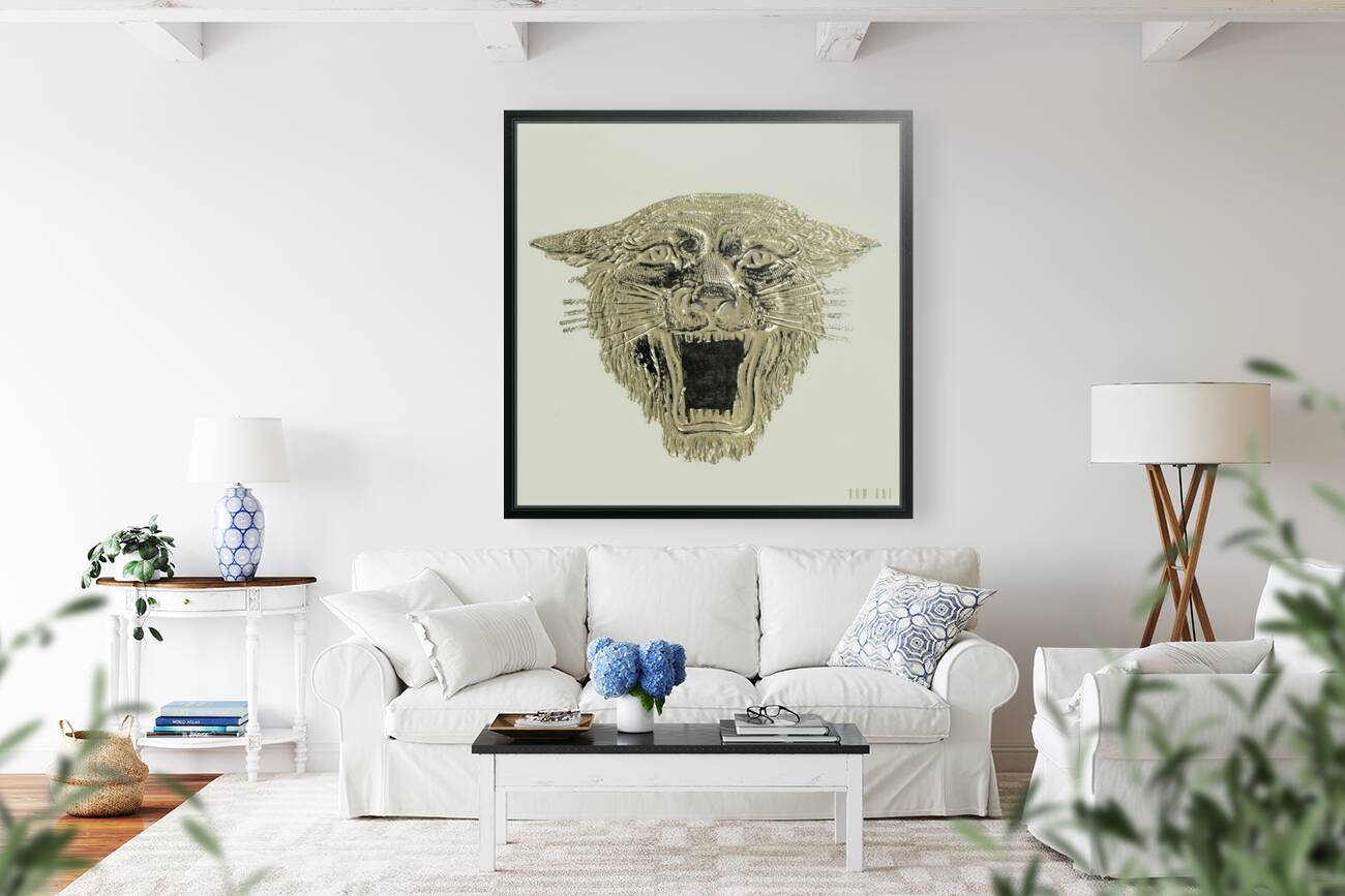 vintage wildcat mascot art reproduction Reproduction