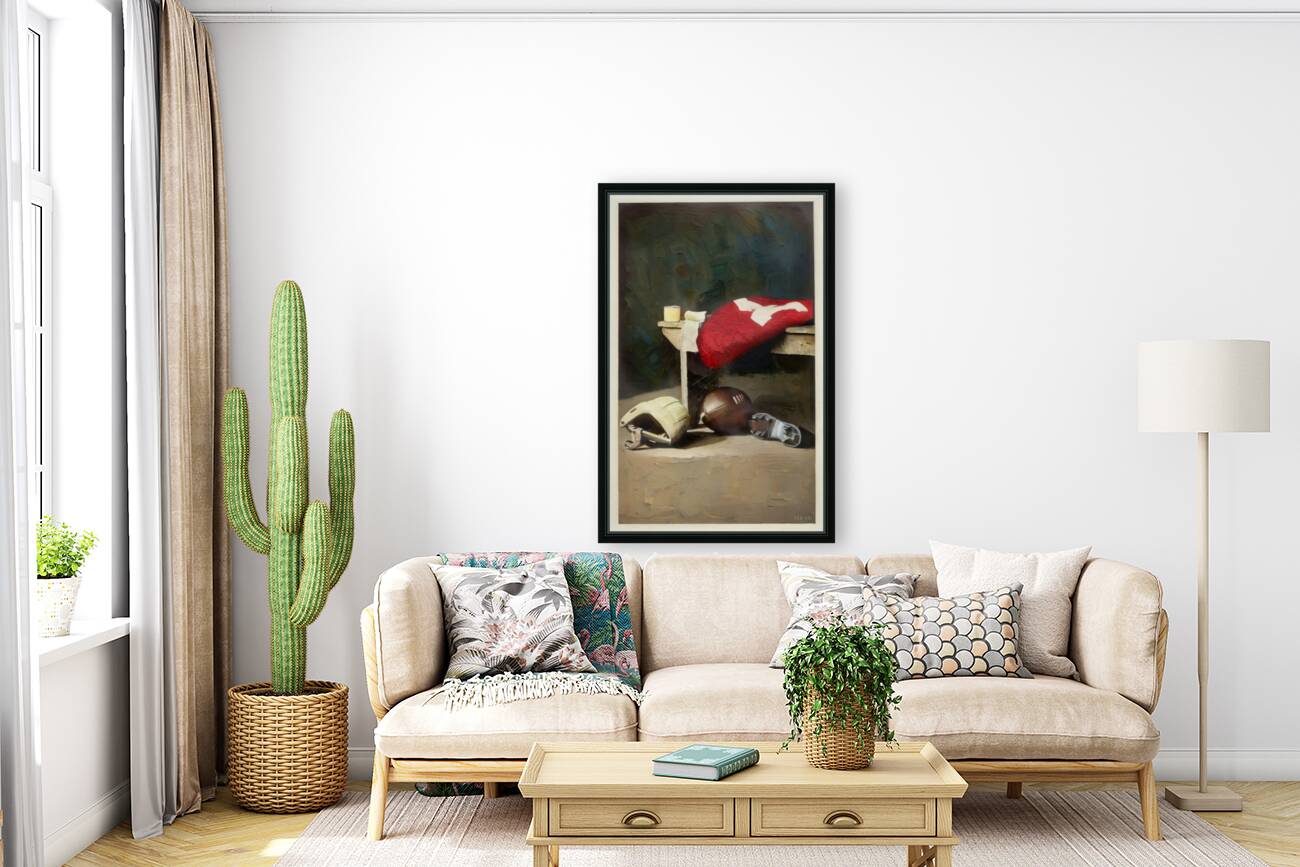 1920s Nebraska Football Locker Room Art Reproduction