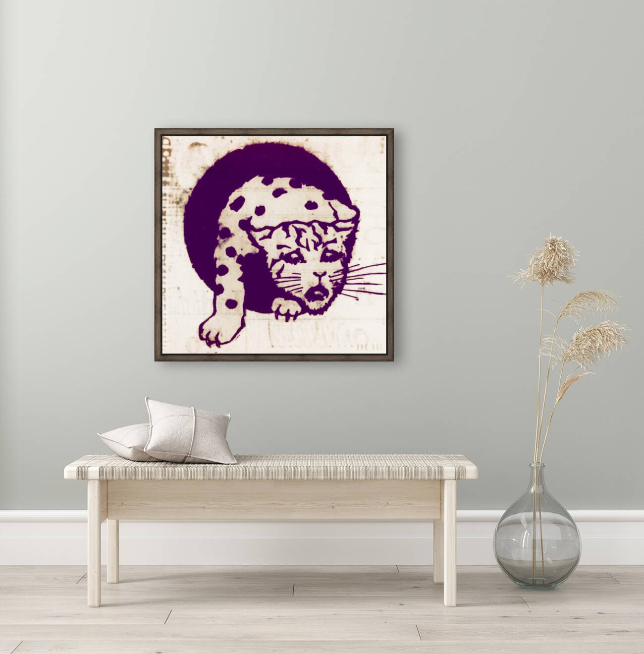 1930s kansas state wildcat art Reproduction