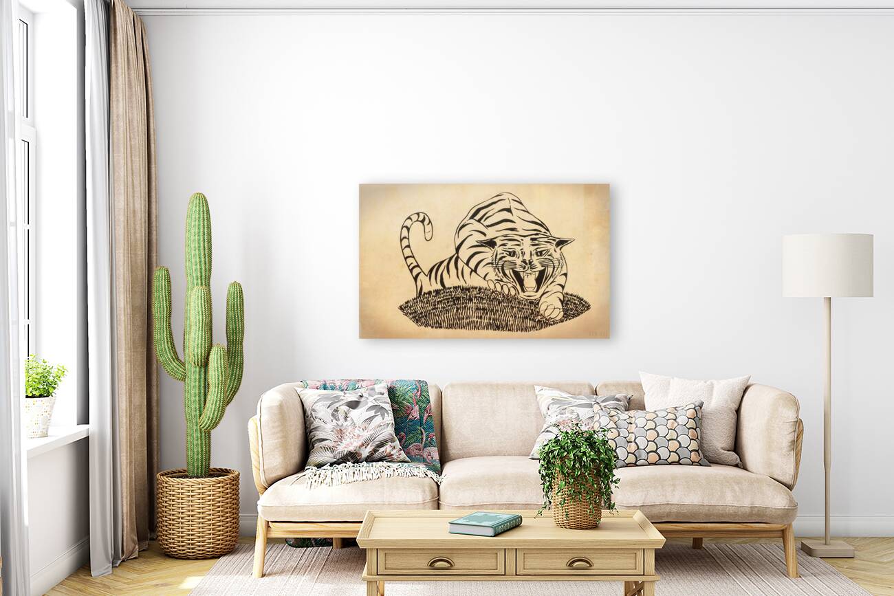 1960s Tiger Art Reproduction