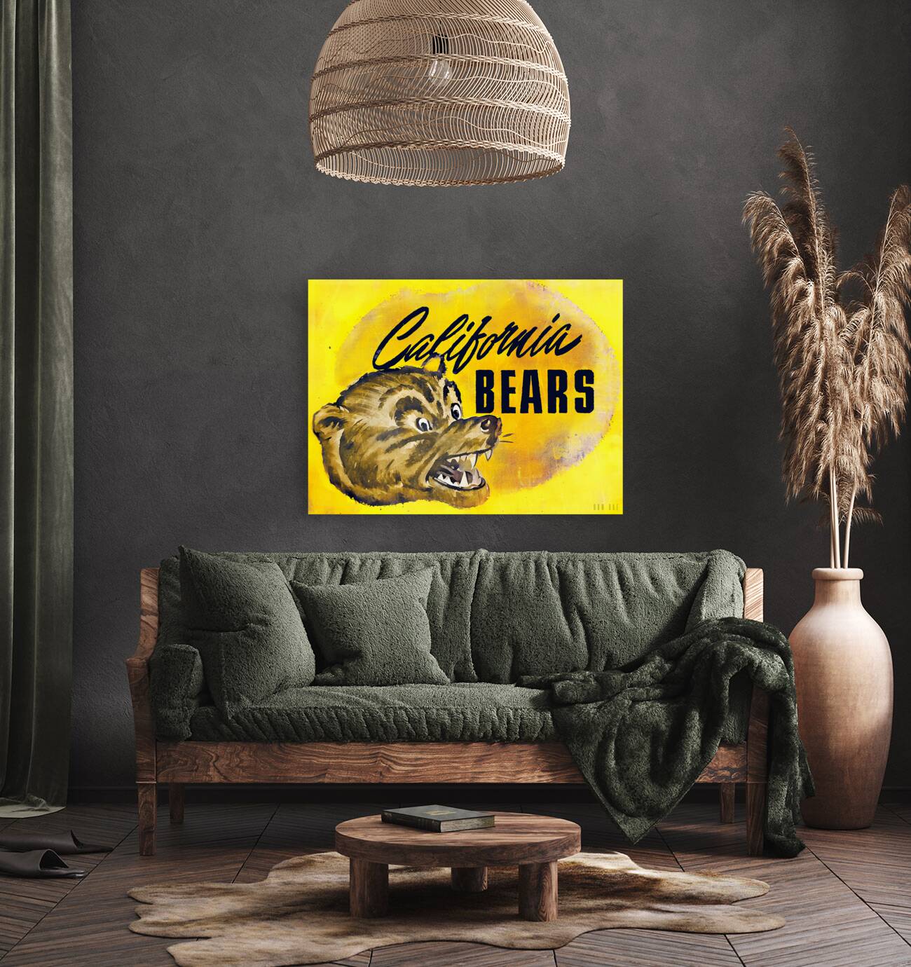 Vintage Cal Bear Remix Art Reproduction