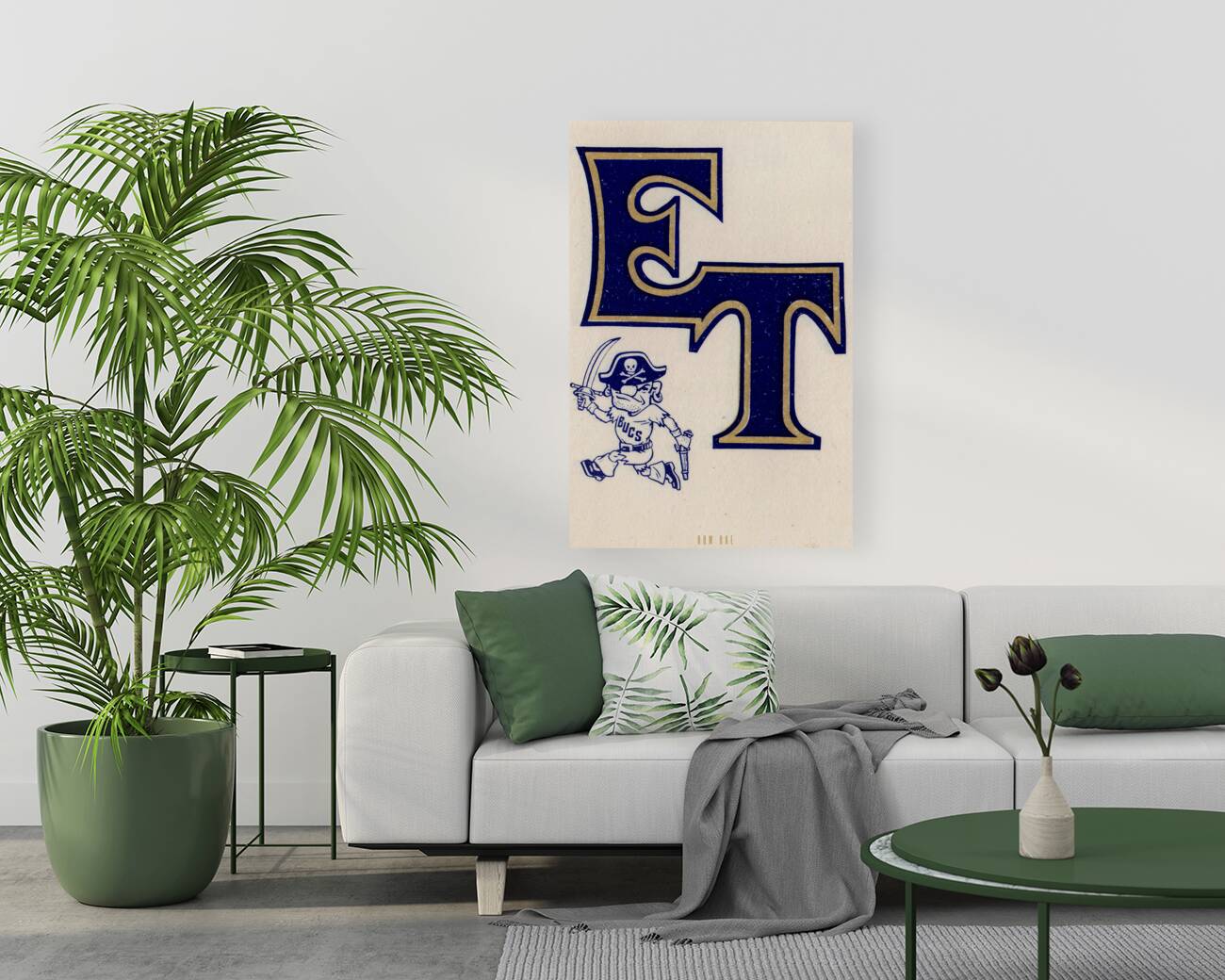 Vintage East Tennessee Bucs Art Reproduction