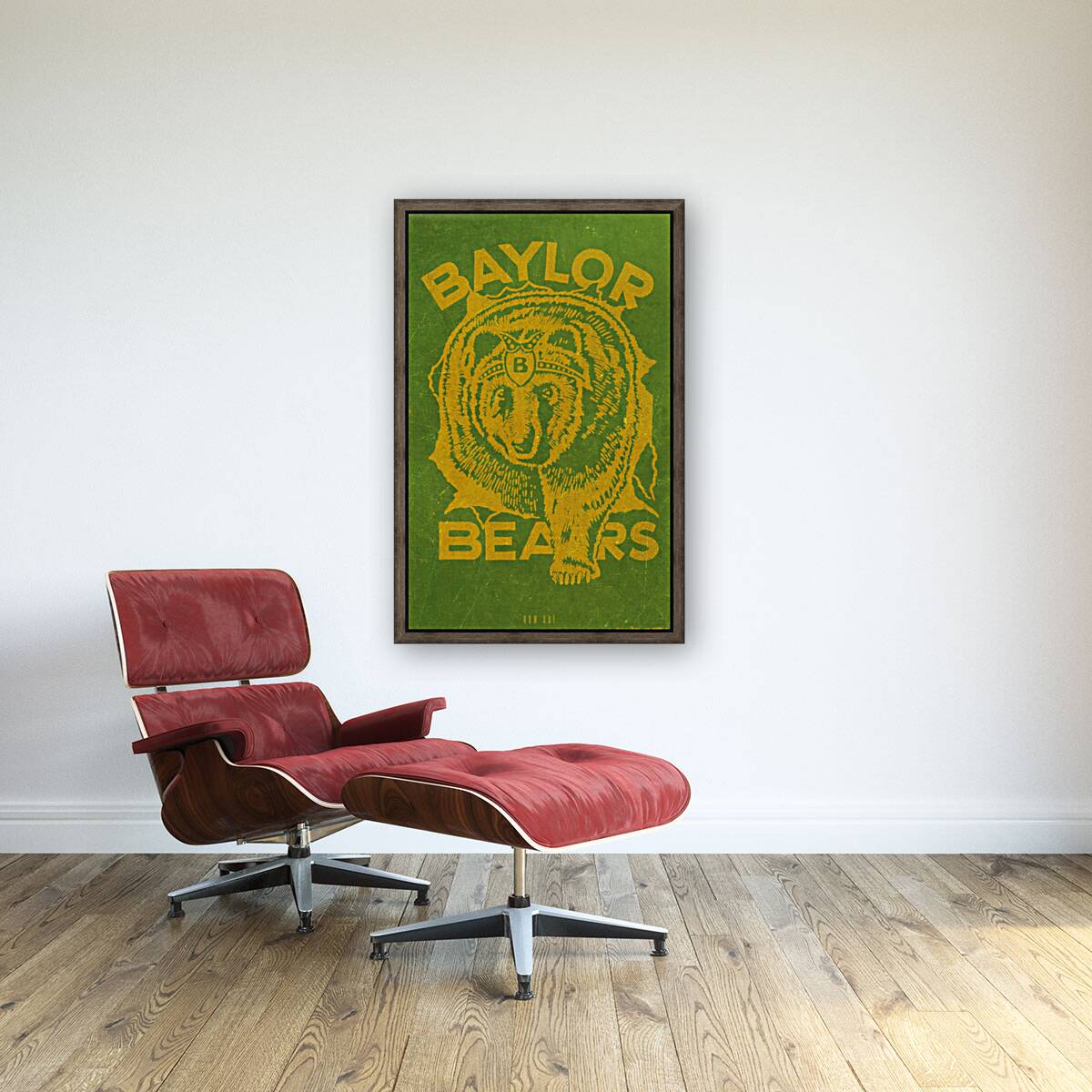 Throwback Baylor Bears Art Reproduction