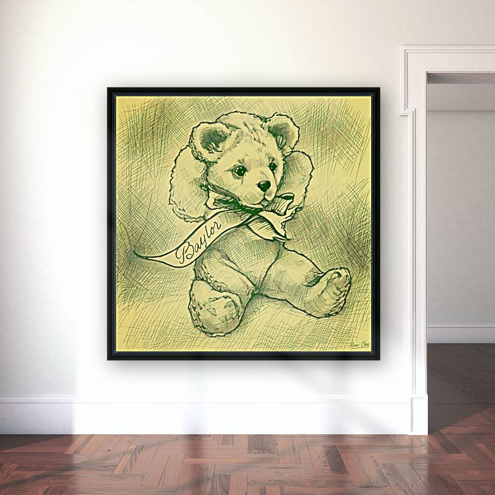 1950s Baylor Teddy Bear Art Reproduction
