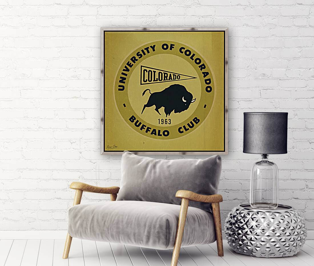 1963 Colorado Buffalo Club Art  Reproduction