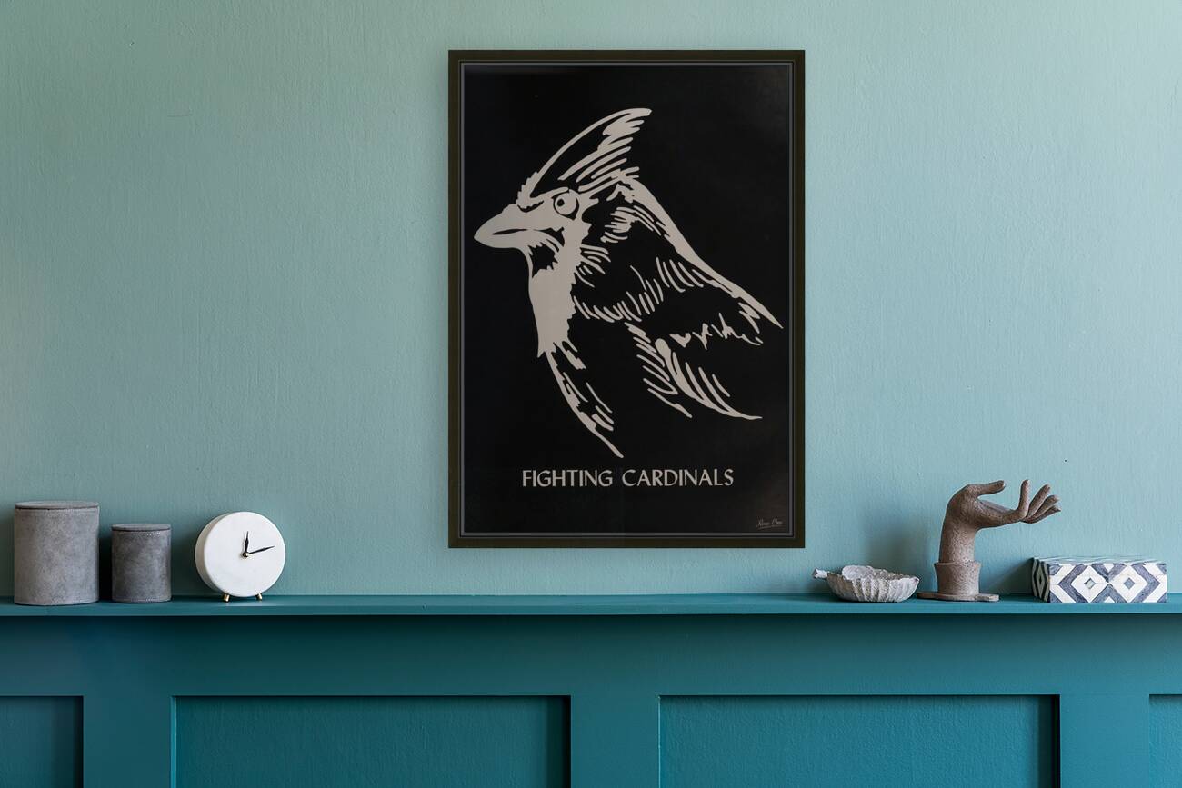 1980s Fighting Cardinals Art Reproduction