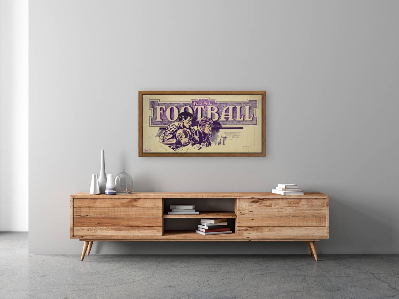 Vintage KSAC Football Art Remix Reproduction