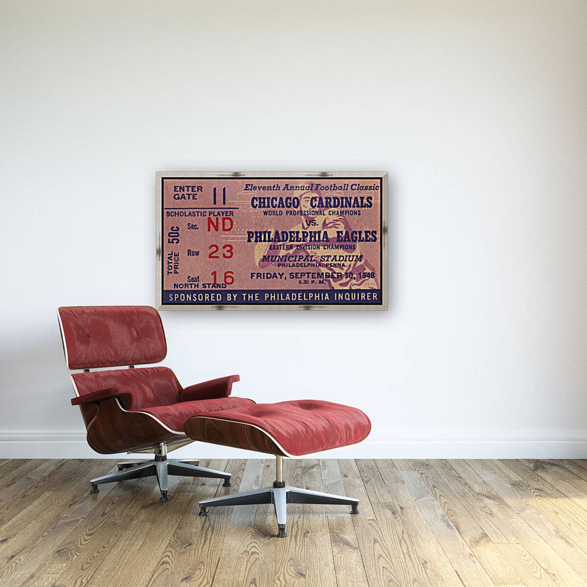 1948 Chicago Cardinals vs. Philadelphia Eagles Reproduction