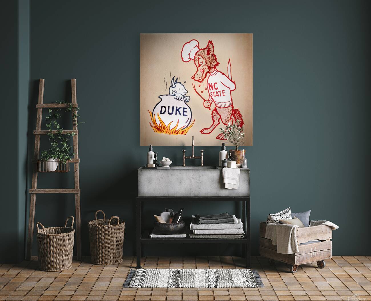 Hungry Wolf Cartoon Reproduction