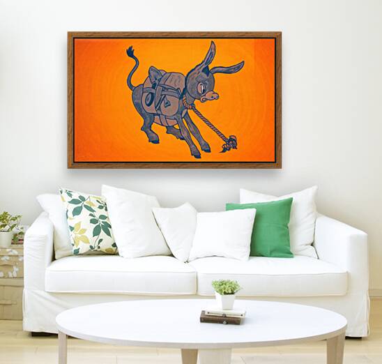 Vintage Texas Western College Burro Mascot Art Reproduction