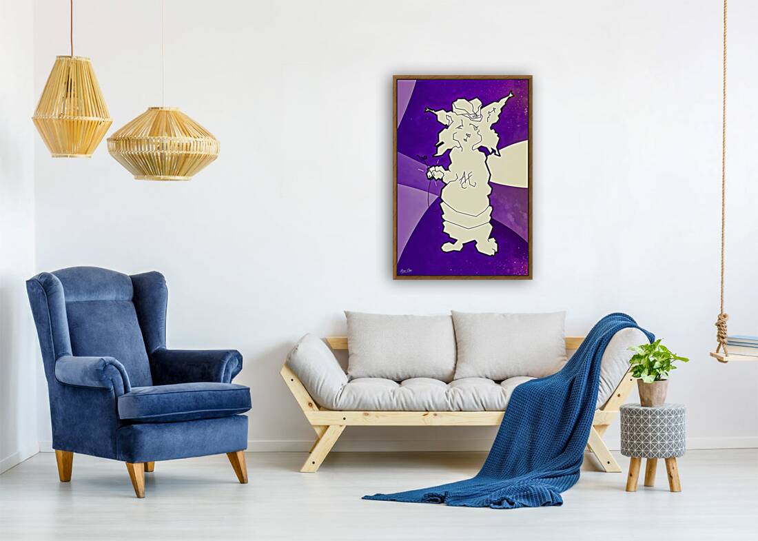 Vintage Abilene Christian College Wildcat Art by Mike Fanning Reproduction