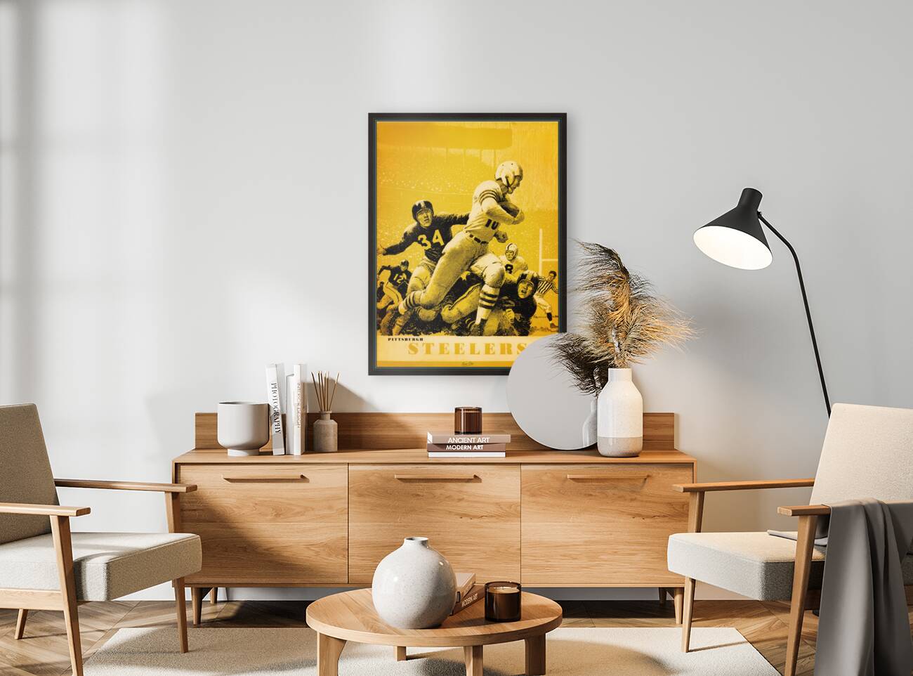 1953 Pittsburgh Steelers Football Art Remix Reproduction
