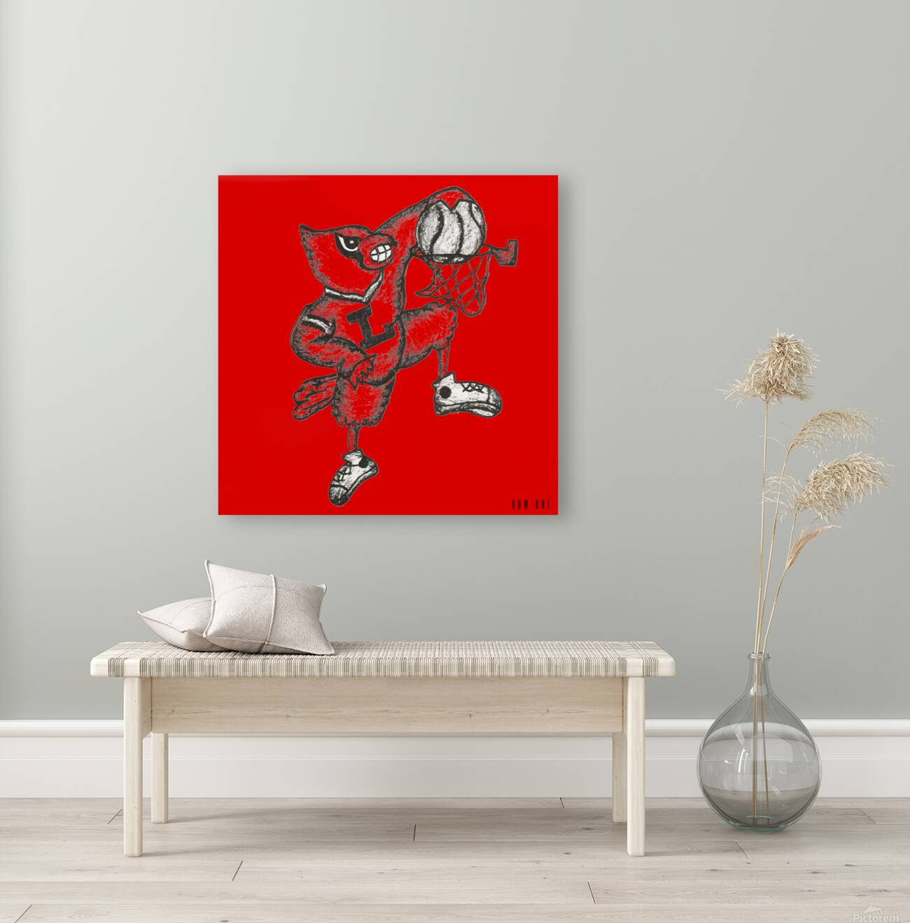 1981 Louisville Cardinals Basketball Art Reproduction