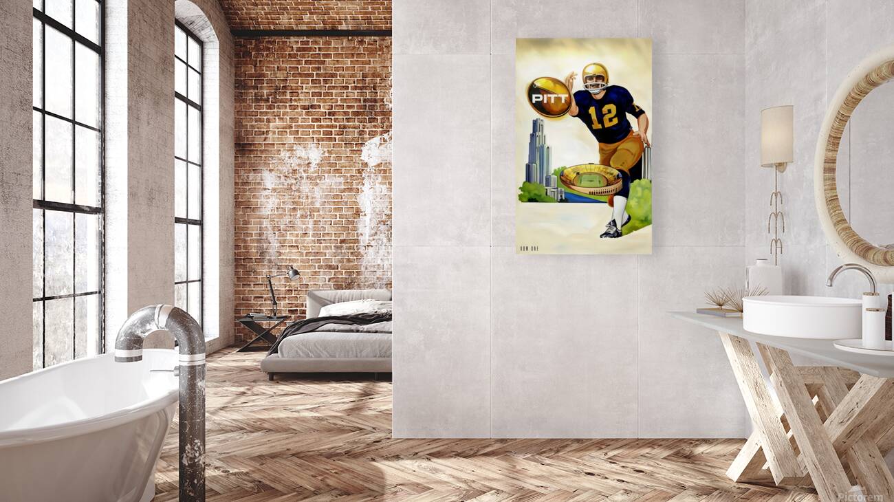 1968 Pitt Panthers Football Art Remix Reproduction