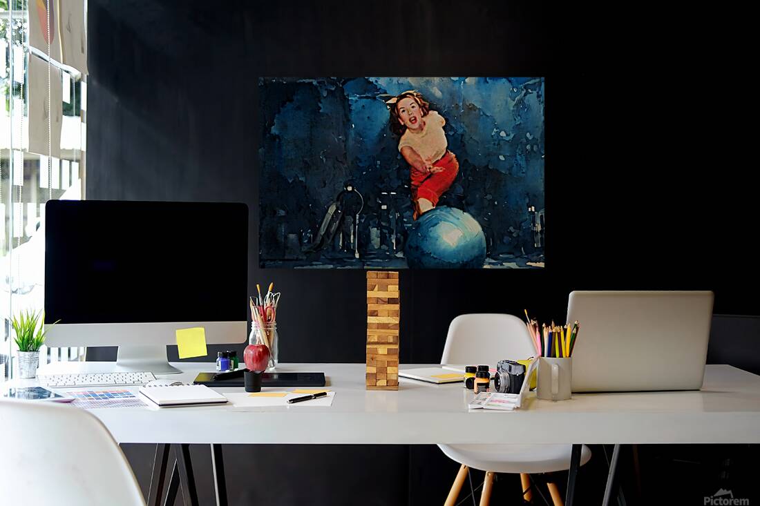 1947 Woman Bowling Art Reproduction