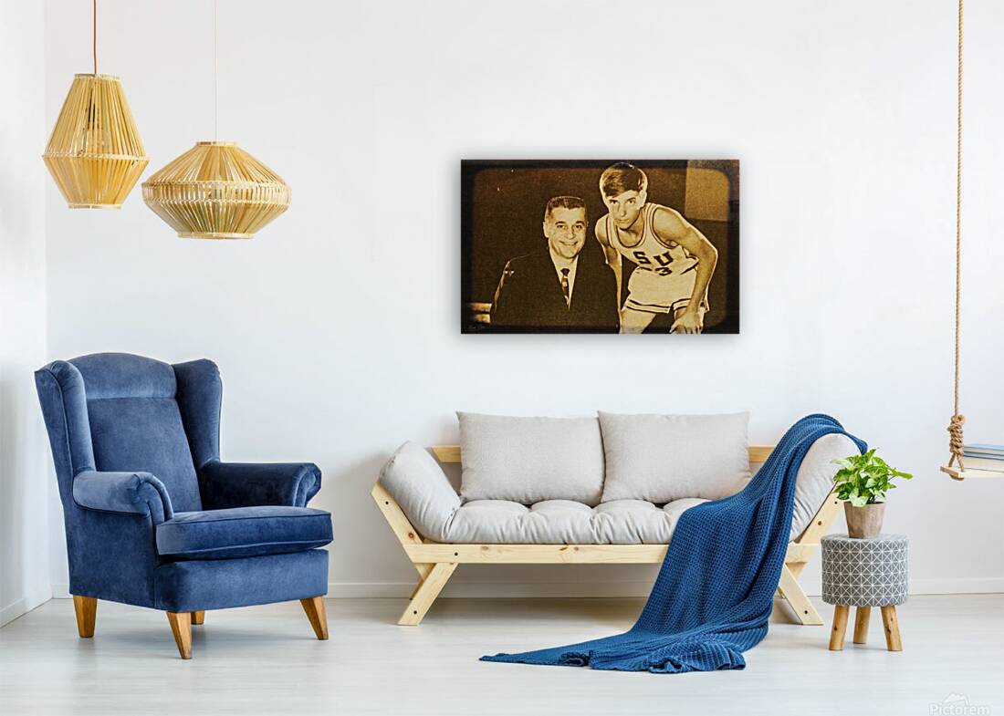 Pistol Pete and Coach Press Maravich Reproduction