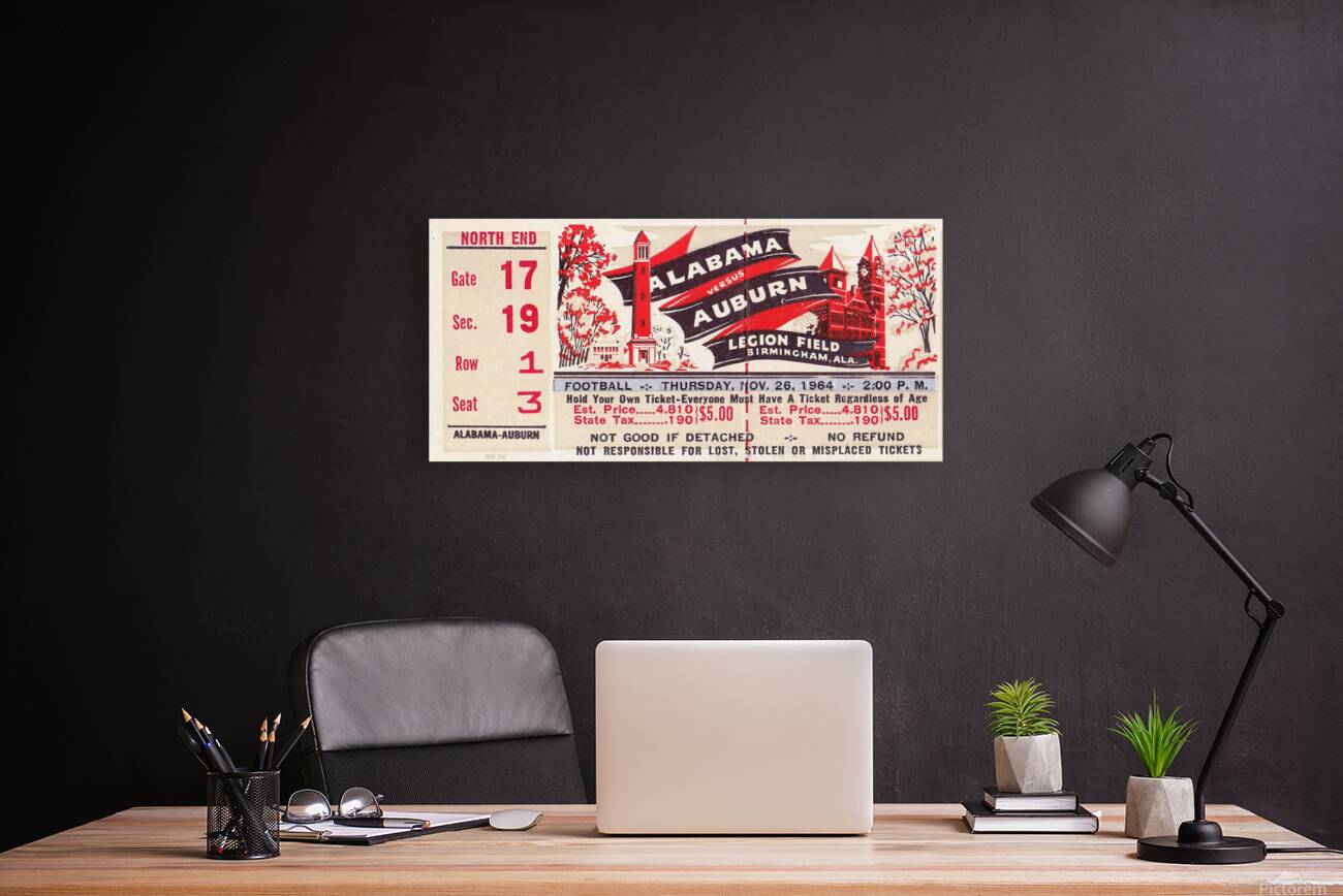 1964 Alabama Crimson Tide vs. Auburn Tigers Reproduction