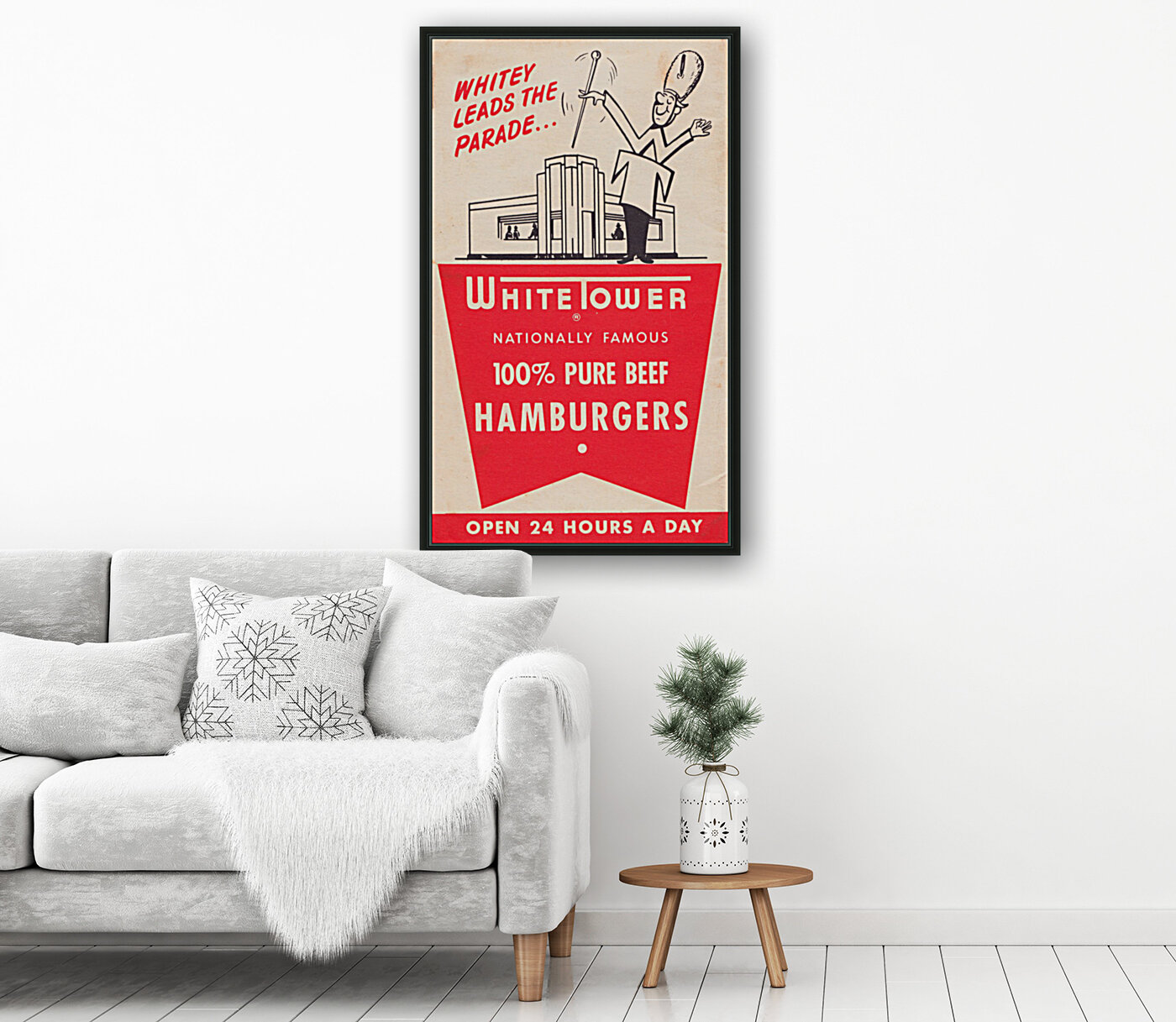 white tower hamburger ad Reproduction