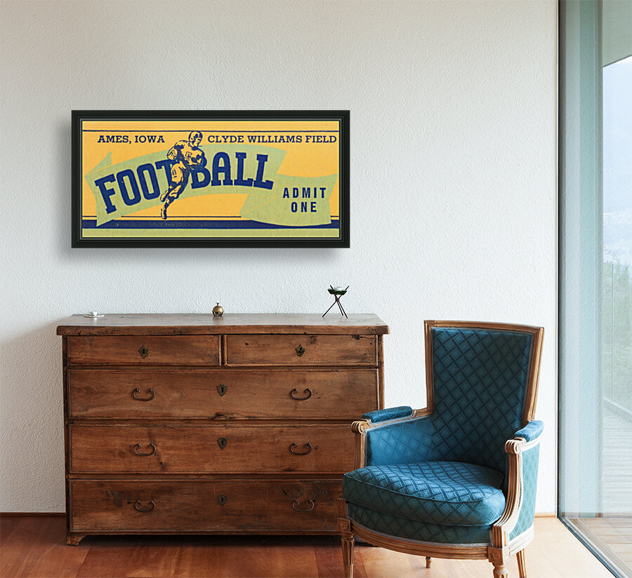 1939 Ames Football Admit One Ticket Reproduction