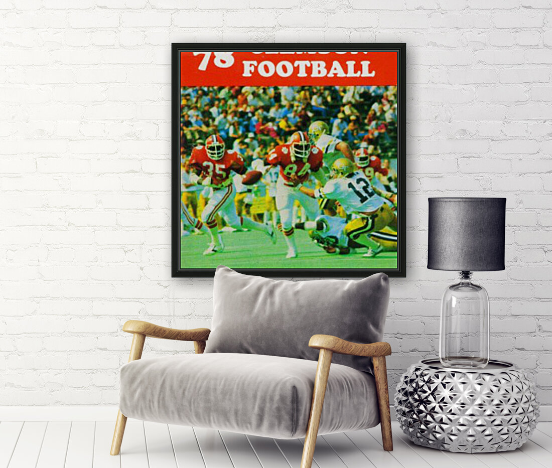 retro college football posters clemson tigers Reproduction