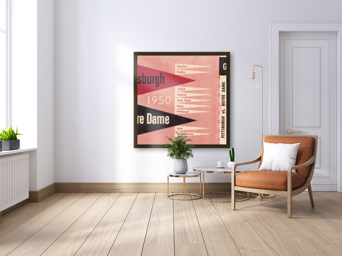 1950 pittsburgh notre dame vintage college football ticket wall art Reproduction