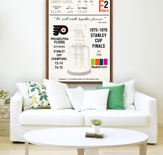 1975 stanley cup finals philadelphia flyers ticket stub hockey poster Reproduction