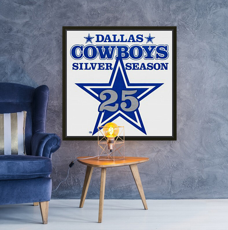 1984 dallas cowboys silver season art Reproduction