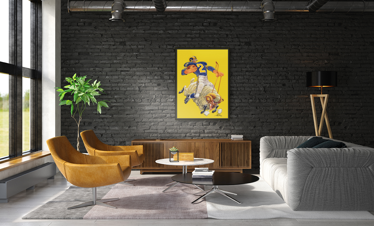 1959 LA Rams Art  Reproduction