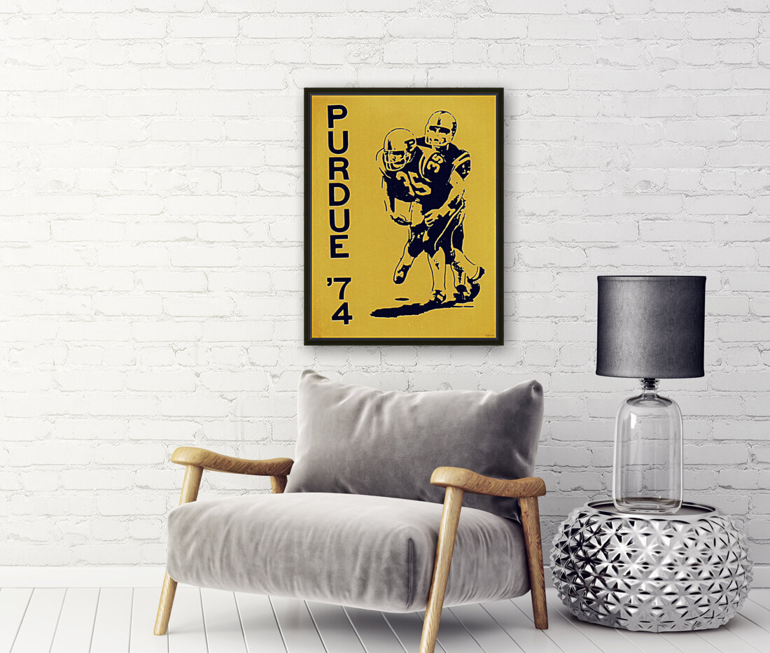 1974 Purdue Football Art Reproduction